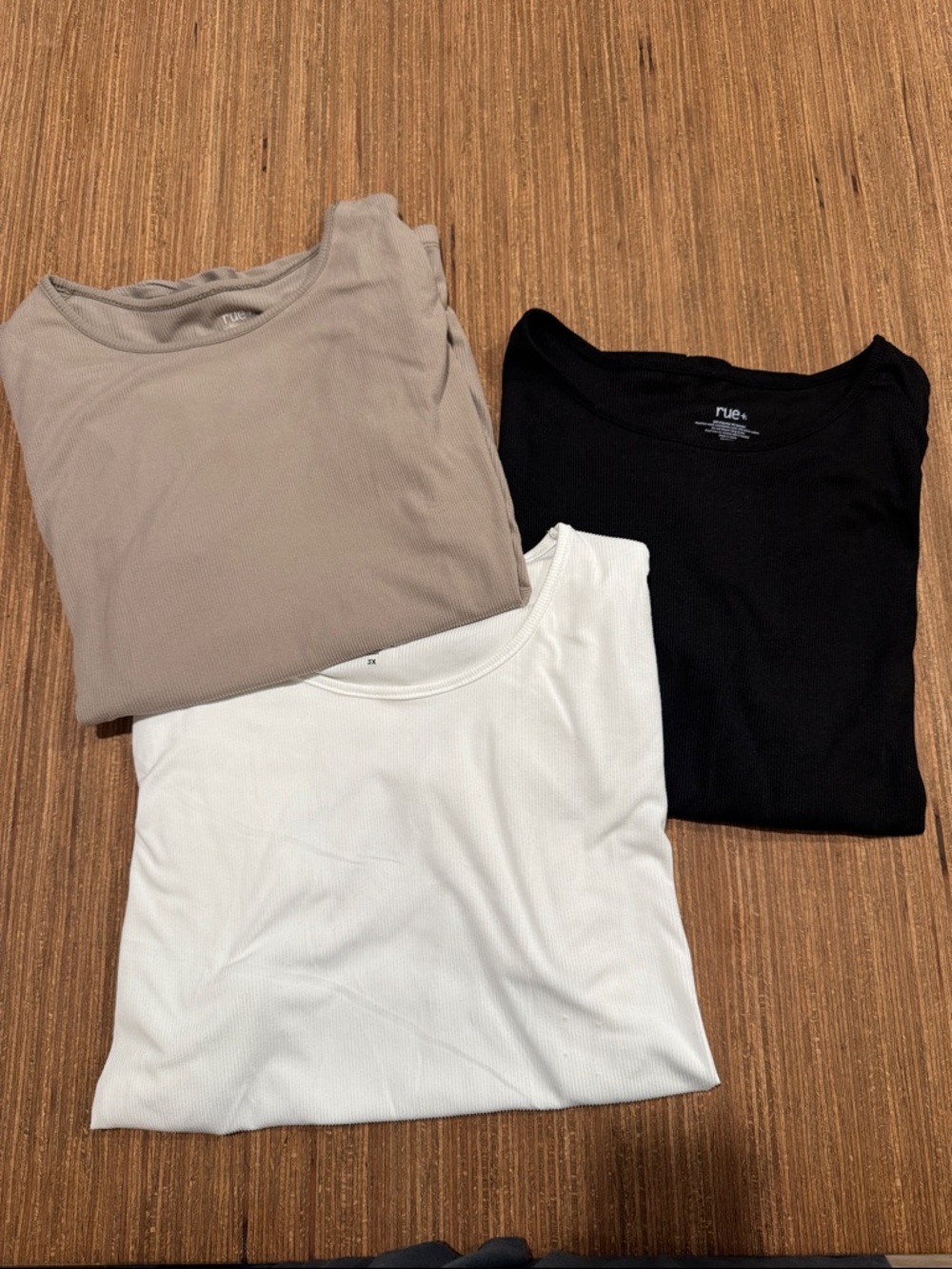 3-Pack Rue 21 Plus Size Ribbed Crew Neck Tshirts